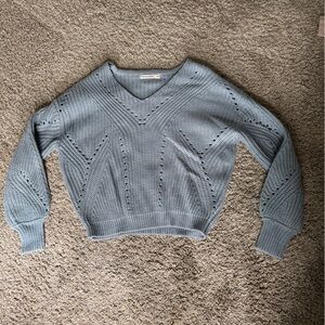 Moon & Madison Gray V-Neck Sweater